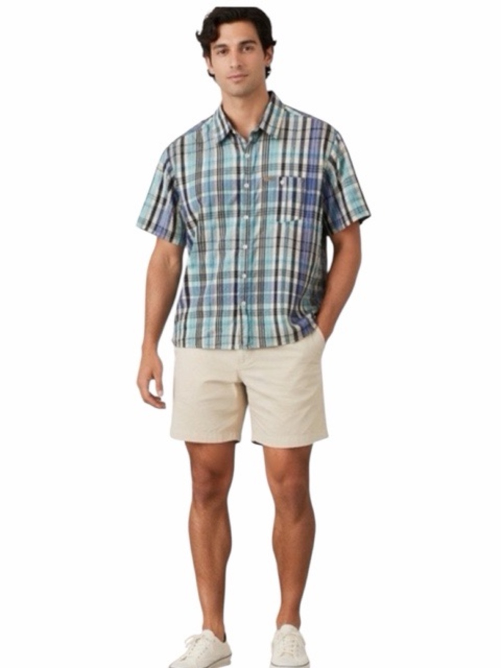 Flying Machine Plaid Button Down Shirt